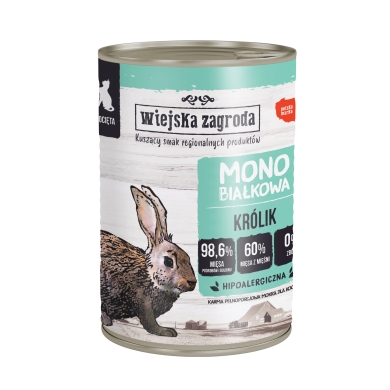 Wiejska Zagroda kot 400g MONO jr królik